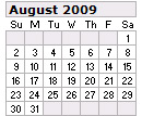 Events Calender August 2009 New York City